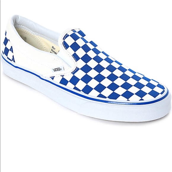 Vans Other - NWT VANS Slip-On Checkerboard Navy/White Size 10